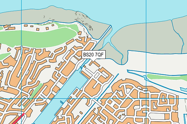 BS20 7QF map - OS VectorMap District (Ordnance Survey)