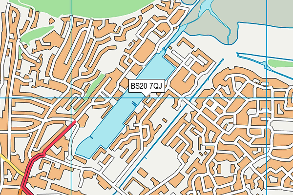 BS20 7QJ map - OS VectorMap District (Ordnance Survey)