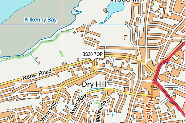 BS20 7QP map - OS VectorMap District (Ordnance Survey)