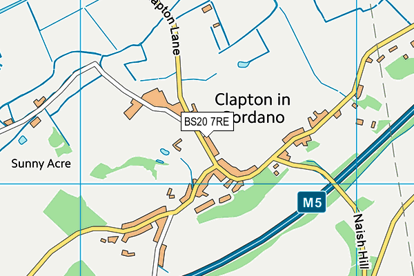 BS20 7RE map - OS VectorMap District (Ordnance Survey)