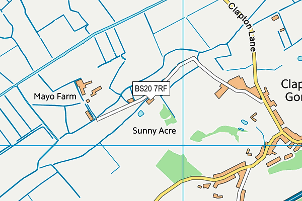BS20 7RF map - OS VectorMap District (Ordnance Survey)
