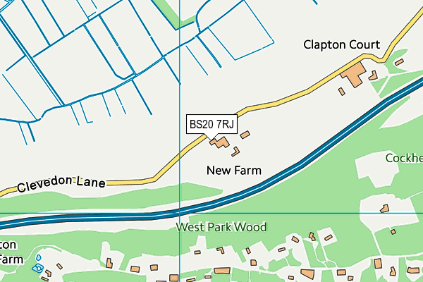 BS20 7RJ map - OS VectorMap District (Ordnance Survey)