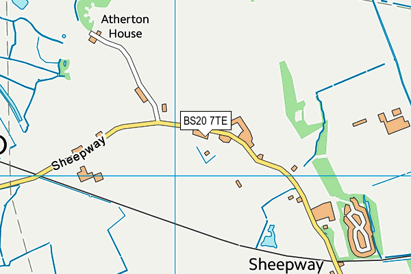 BS20 7TE map - OS VectorMap District (Ordnance Survey)