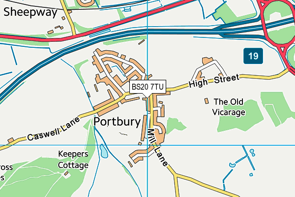 BS20 7TU map - OS VectorMap District (Ordnance Survey)