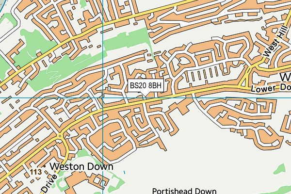 BS20 8BH map - OS VectorMap District (Ordnance Survey)