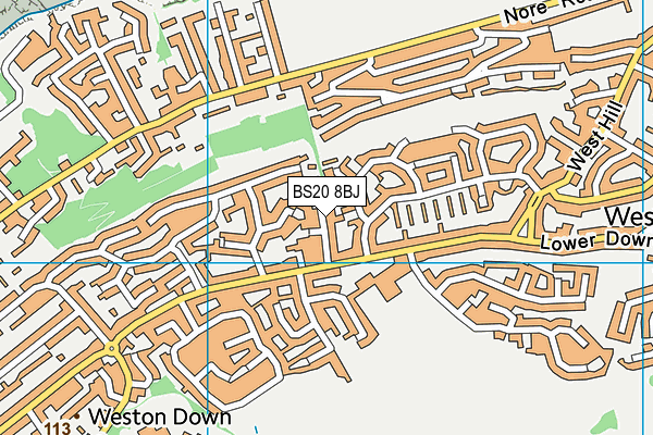 BS20 8BJ map - OS VectorMap District (Ordnance Survey)