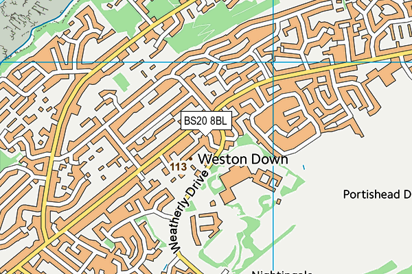 BS20 8BL map - OS VectorMap District (Ordnance Survey)
