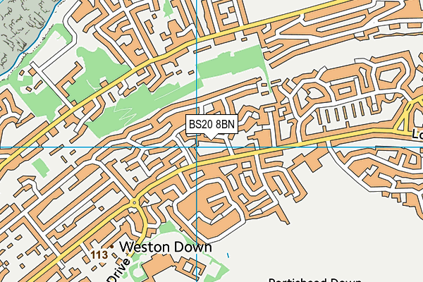 BS20 8BN map - OS VectorMap District (Ordnance Survey)