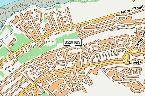 BS20 8BS map - OS VectorMap District (Ordnance Survey)