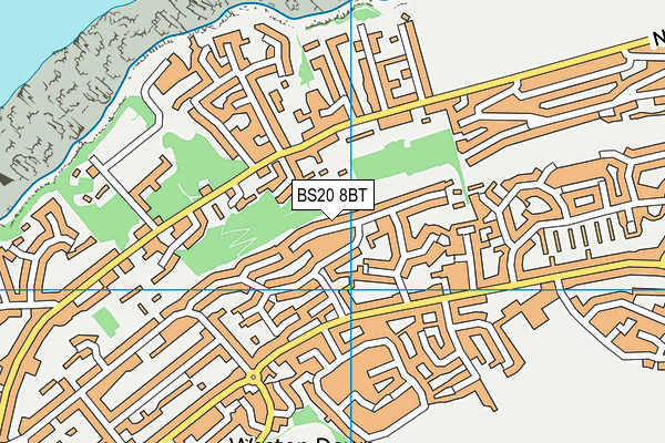BS20 8BT map - OS VectorMap District (Ordnance Survey)