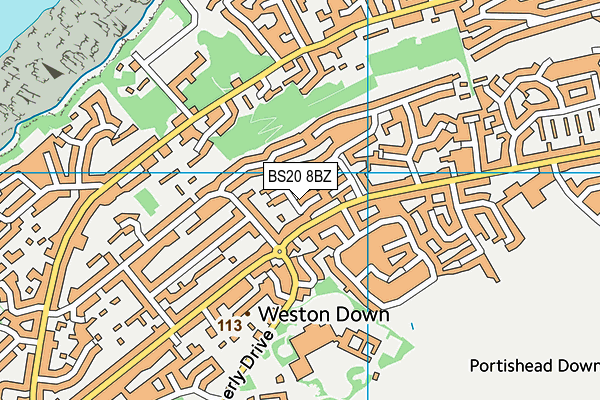 BS20 8BZ map - OS VectorMap District (Ordnance Survey)