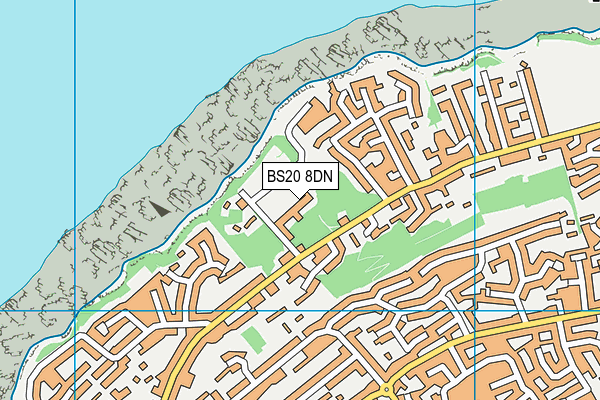 BS20 8DN map - OS VectorMap District (Ordnance Survey)