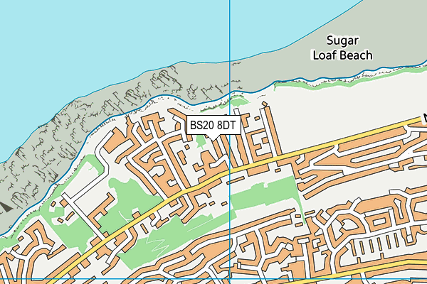 BS20 8DT map - OS VectorMap District (Ordnance Survey)