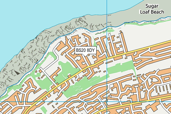 BS20 8DY map - OS VectorMap District (Ordnance Survey)