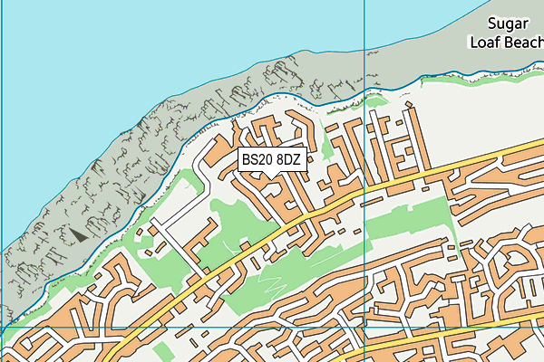 BS20 8DZ map - OS VectorMap District (Ordnance Survey)