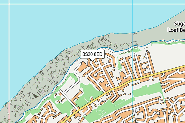 BS20 8ED map - OS VectorMap District (Ordnance Survey)