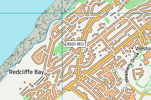 BS20 8EG map - OS VectorMap District (Ordnance Survey)