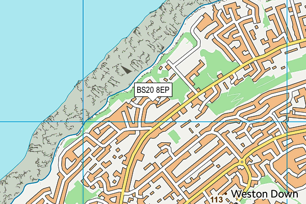 BS20 8EP map - OS VectorMap District (Ordnance Survey)