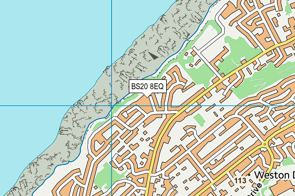 BS20 8EQ map - OS VectorMap District (Ordnance Survey)