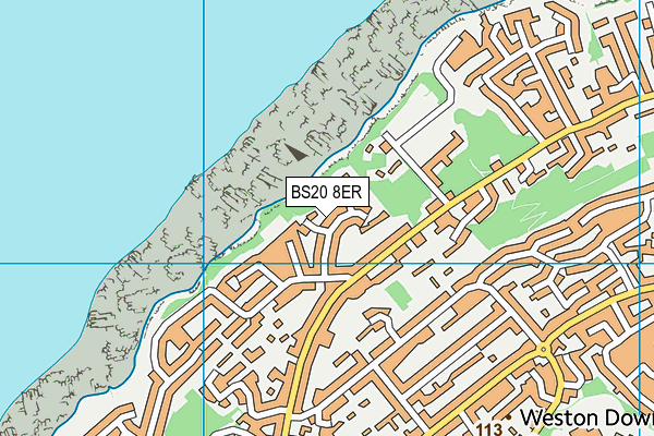 BS20 8ER map - OS VectorMap District (Ordnance Survey)