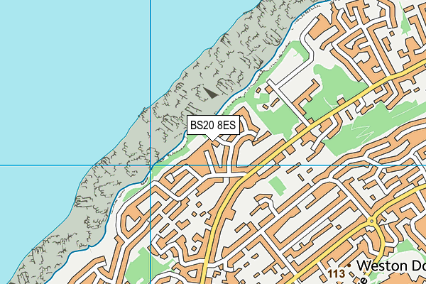 BS20 8ES map - OS VectorMap District (Ordnance Survey)