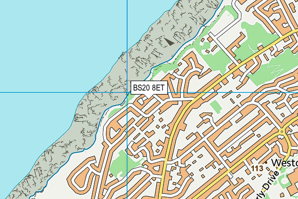 BS20 8ET map - OS VectorMap District (Ordnance Survey)