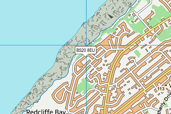 BS20 8EU map - OS VectorMap District (Ordnance Survey)