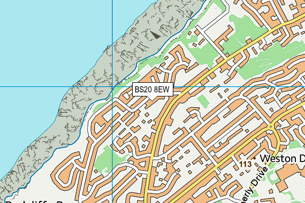 BS20 8EW map - OS VectorMap District (Ordnance Survey)