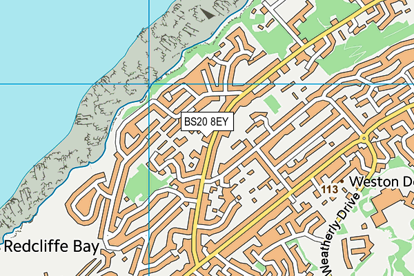 BS20 8EY map - OS VectorMap District (Ordnance Survey)