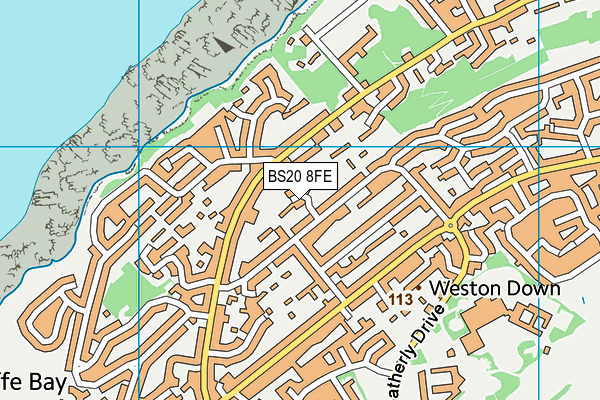 BS20 8FE map - OS VectorMap District (Ordnance Survey)