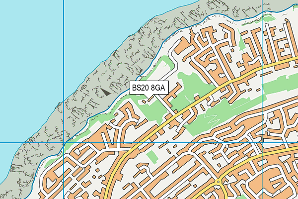 BS20 8GA map - OS VectorMap District (Ordnance Survey)
