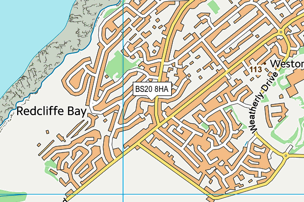 BS20 8HA map - OS VectorMap District (Ordnance Survey)