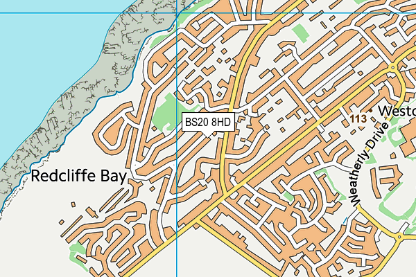 BS20 8HD map - OS VectorMap District (Ordnance Survey)