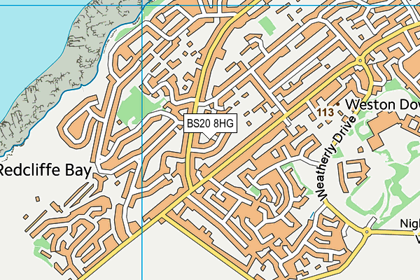 BS20 8HG map - OS VectorMap District (Ordnance Survey)