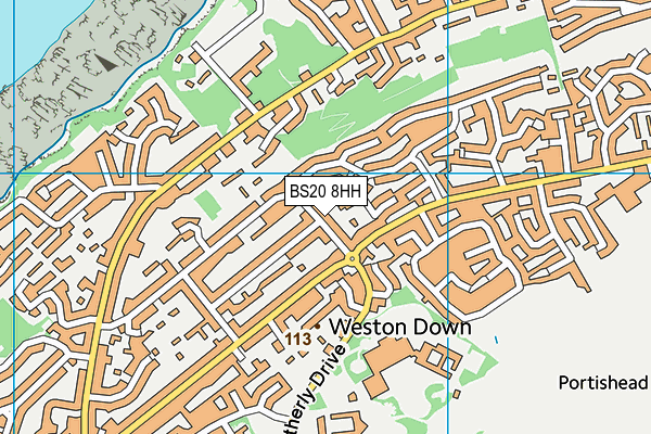 BS20 8HH map - OS VectorMap District (Ordnance Survey)