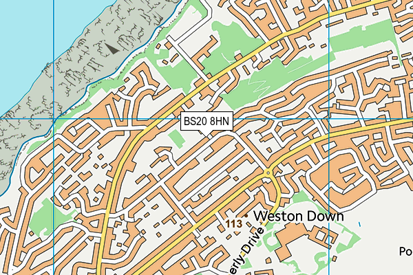 BS20 8HN map - OS VectorMap District (Ordnance Survey)