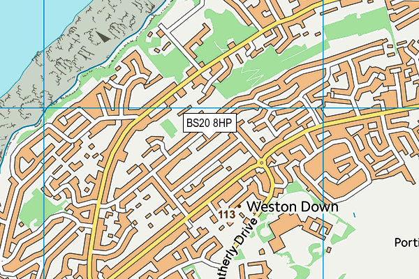 BS20 8HP map - OS VectorMap District (Ordnance Survey)