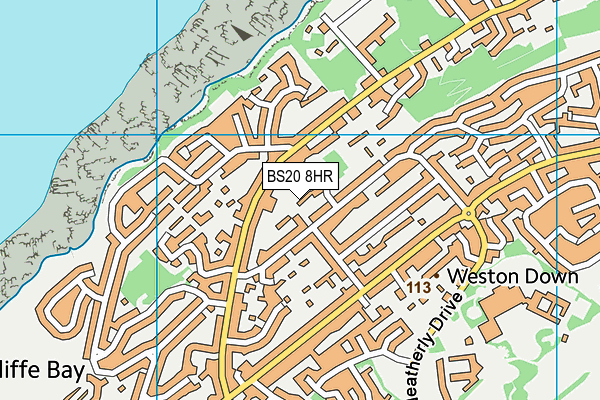 BS20 8HR map - OS VectorMap District (Ordnance Survey)