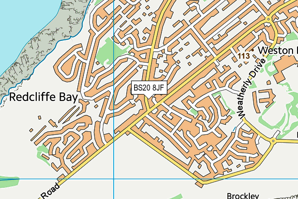 BS20 8JF map - OS VectorMap District (Ordnance Survey)
