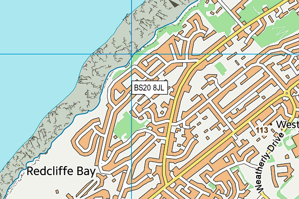 BS20 8JL map - OS VectorMap District (Ordnance Survey)