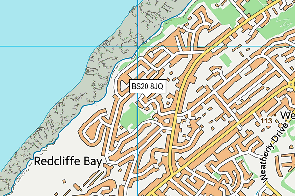 BS20 8JQ map - OS VectorMap District (Ordnance Survey)