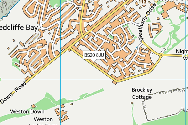 BS20 8JU map - OS VectorMap District (Ordnance Survey)