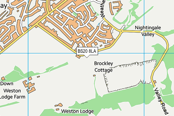 BS20 8LA map - OS VectorMap District (Ordnance Survey)