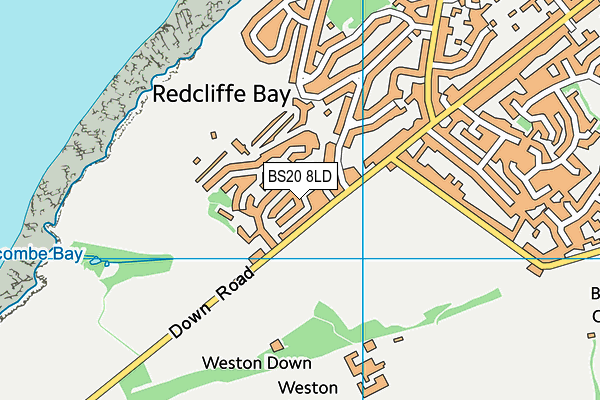 BS20 8LD map - OS VectorMap District (Ordnance Survey)