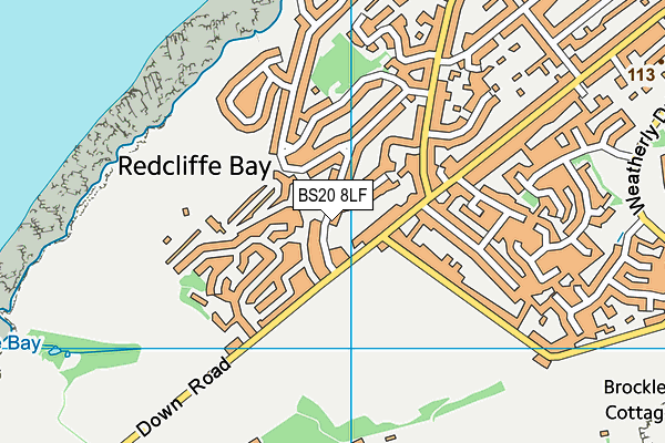 BS20 8LF map - OS VectorMap District (Ordnance Survey)
