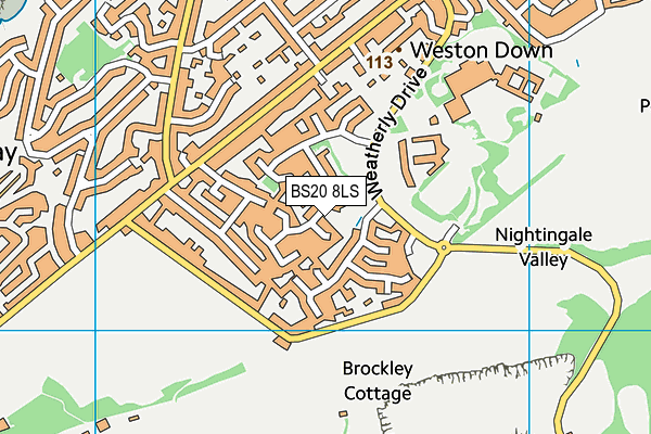 BS20 8LS map - OS VectorMap District (Ordnance Survey)