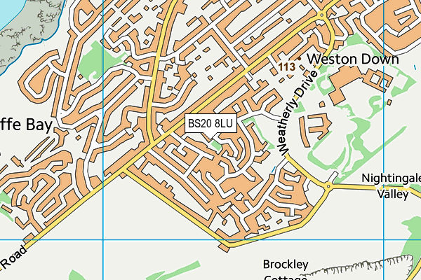 BS20 8LU map - OS VectorMap District (Ordnance Survey)