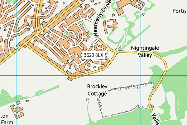 BS20 8LX map - OS VectorMap District (Ordnance Survey)