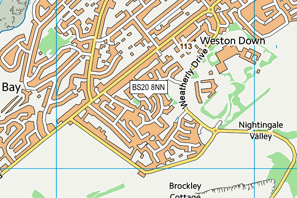 BS20 8NN map - OS VectorMap District (Ordnance Survey)