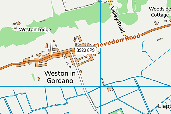 BS20 8PS map - OS VectorMap District (Ordnance Survey)